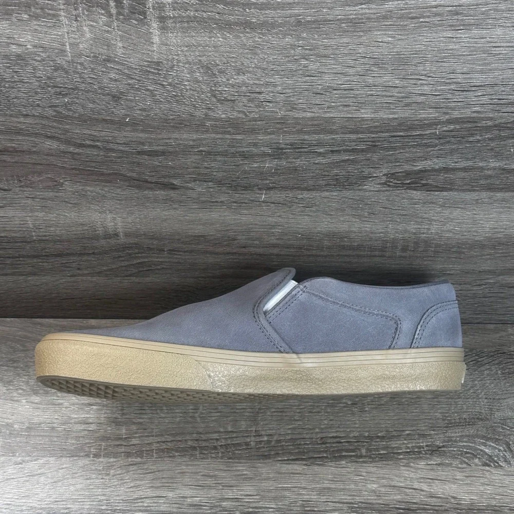 Vans Asher Slip On Shoes Men 13 Crepe Frost Gray Gum Sole Sneaker Streetwear NEW